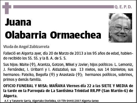 OLABARRIA ORMAECHEA,JUANA