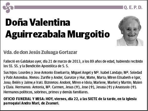 AGUIRREZABALA MURGOITIO,VALENTINA