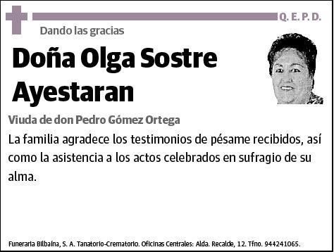 SOSTRE AYESTARAN,OLGA