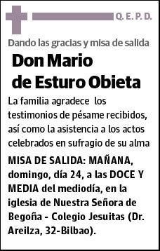 DE ESTURO OBIETA,MARIO