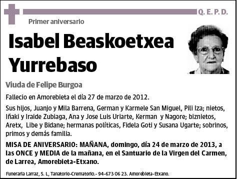 BEASKOETXEA YURREBASO,ISABEL