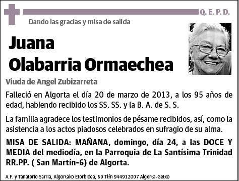 OLABARRIA ORMAECHEA,JUANA