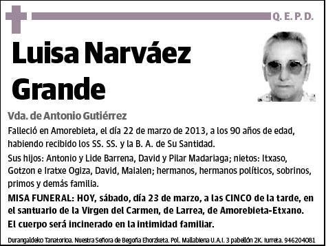 NARVAEZ GRANDE,LUISA