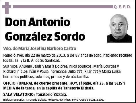 GONZALEZ SORDO,ANTONIO