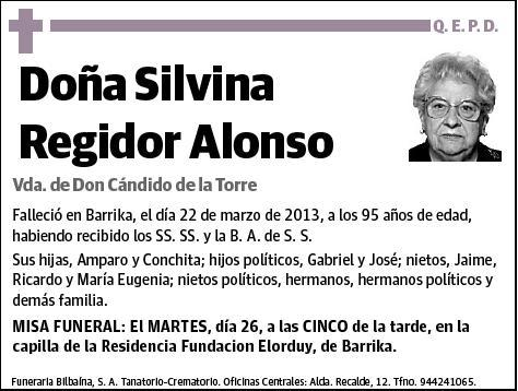 REGIDOR ALONSO,SILVINA