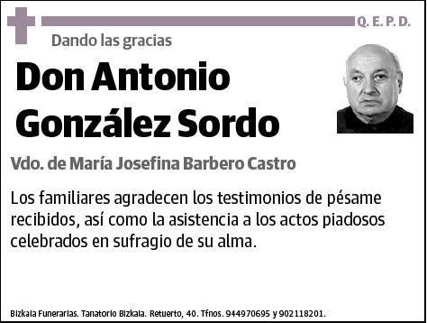 GONZALEZ SORDO,ANTONIO