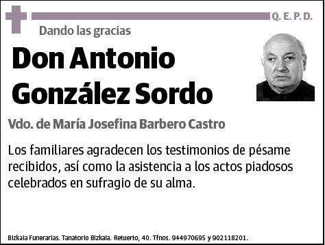 GONZALEZ SORDO,ANTONIO