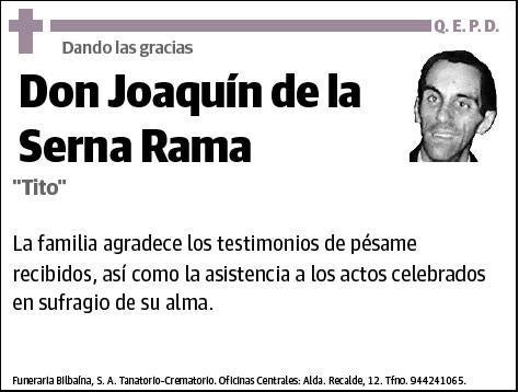 DE LA SERNA RAMA,JOAQUÍN