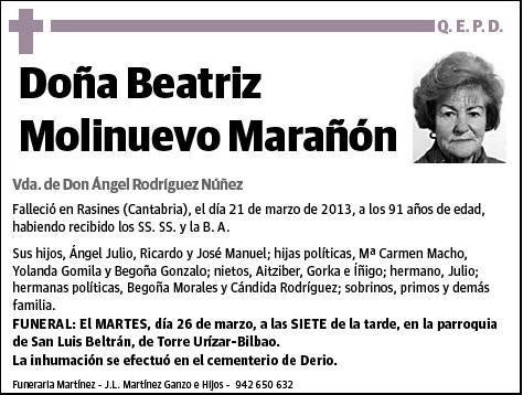 MOLINUEVO MARAÑON,BEATRIZ