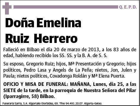 RUIZ HERRERO,EMELINA