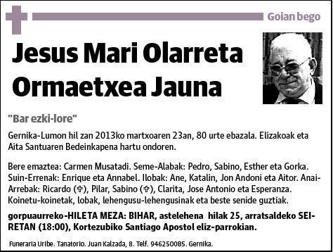 OLARRETA ORMAETXEA,JESUS MARI