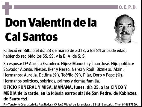 DE LA CAL SANTOS,VALENTIN