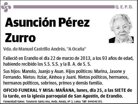 PEREZ ZURRO,ASUNCION