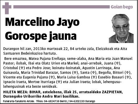 JAYO GOROSPE,MARCELINO