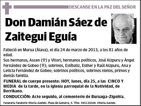 SAEZ DE ZAITEGUI EGUIA,DAMIAN