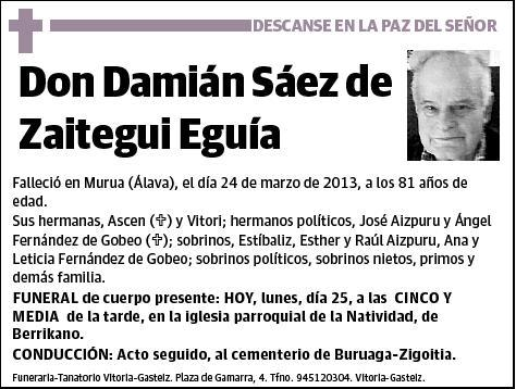 SAEZ DE ZAITEGUI EGUIA,DAMIAN