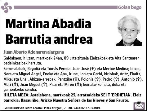 ABADIA BARRUTIA,MARTINA