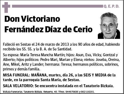 FERNANDEZ DIAZ DE CERIO,VICTORIANO