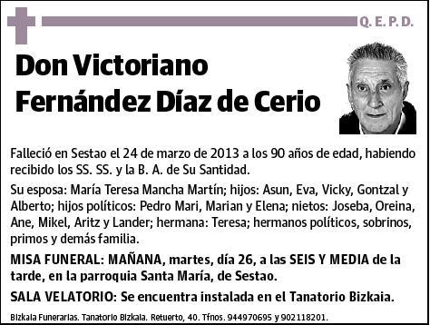 FERNANDEZ DIAZ DE CERIO,VICTORIANO