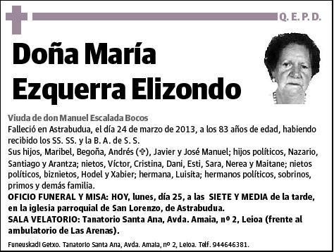 EZQUERRA ELIZONDO,MARIA