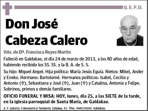 CABEZA CALERO,JOSE