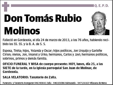 RUBIO MOLINOS,TOMAS