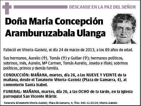 ARAMBURUZABALA ULANGA,MARIA CONCEPCION