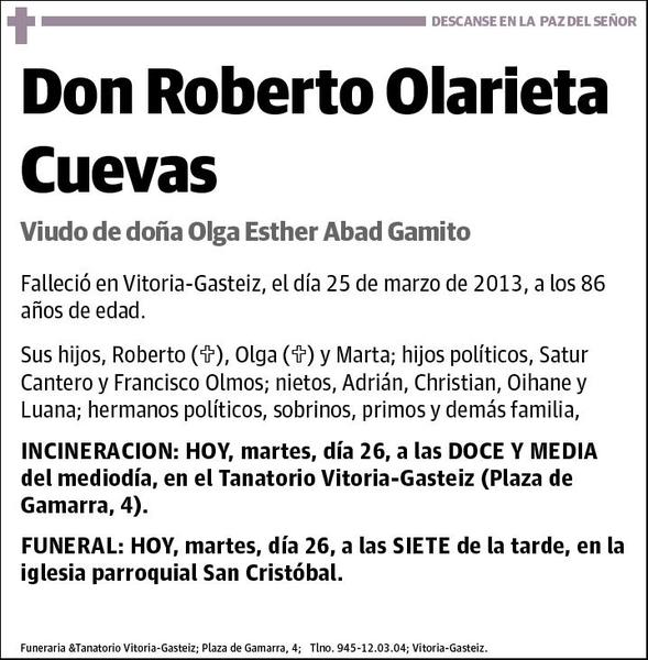 OLARIETA CUEVAS,ROBERTO