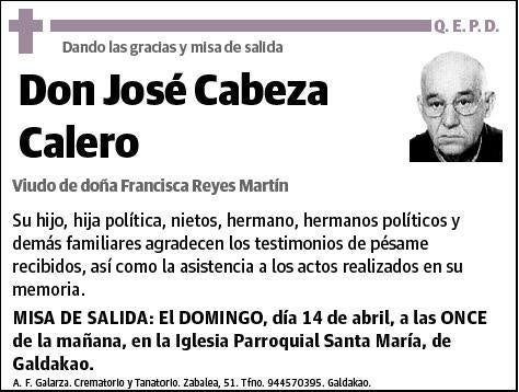 CABEZA CALERO,JOSE