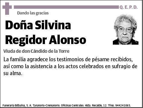 REGIDOR ALONSO,SILVINA