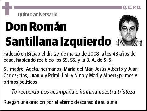 SANTILLANA IZQUIERDO,ROMÁN
