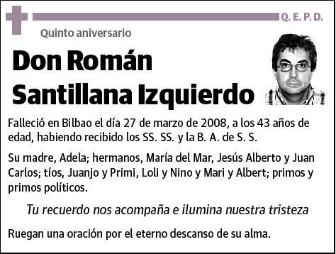SANTILLANA IZQUIERDO,ROMÁN