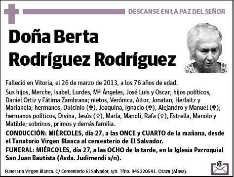 RODRIGUEZ RODRIGUEZ,BERTA
