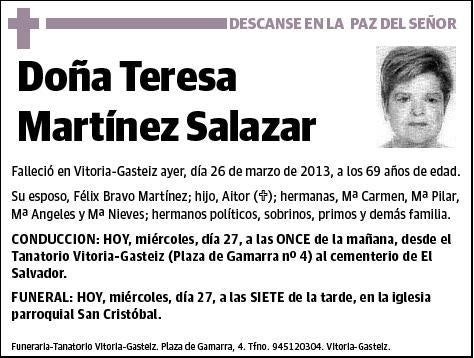 MARTINEZ SALAZAR,TERESA