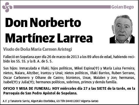 MARTINEZ LARREA,NORBERTO