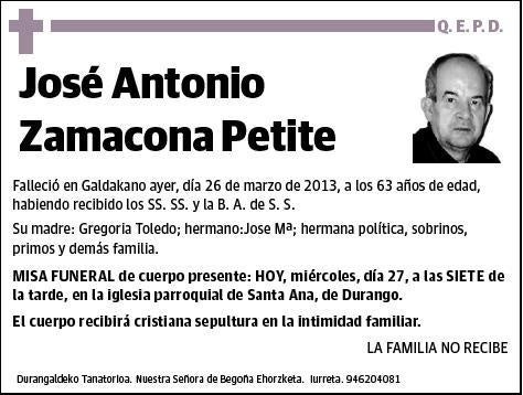 ZAMACONA PETITE,JOSE ANTONIO
