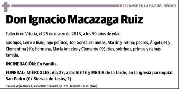 MACAZAGA RUIZ,IGNACIO