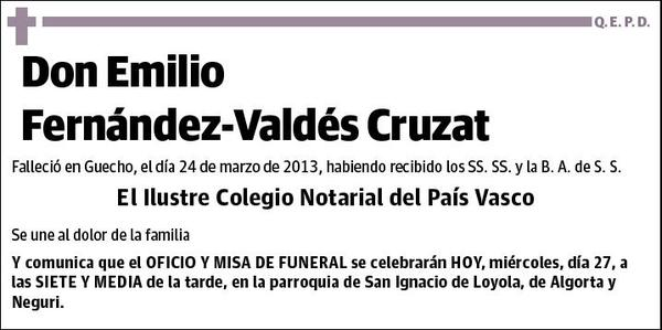 FERNANDEZ-VALDES CRUZAT,EMILIO