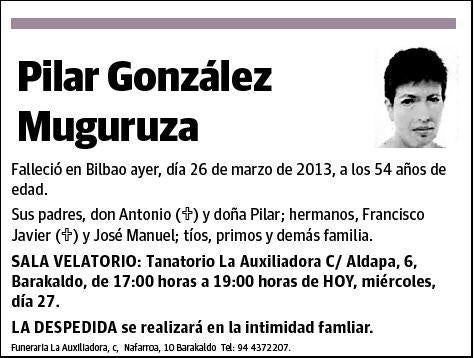 GONZALEZ MUGURAZA,PILAR