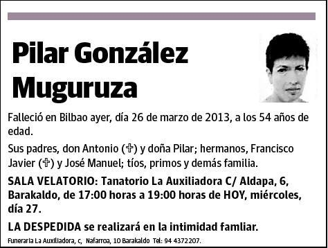 GONZALEZ MUGURAZA,PILAR