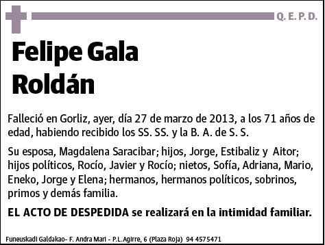 GALA ROLDAN,FELIPE