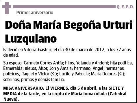 URTURI LUZQUIANO,MARIA BEGOÑA