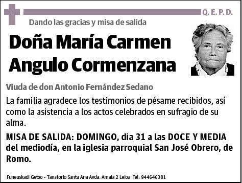 ANGULO CORMENZANA,MARIA CARMEN