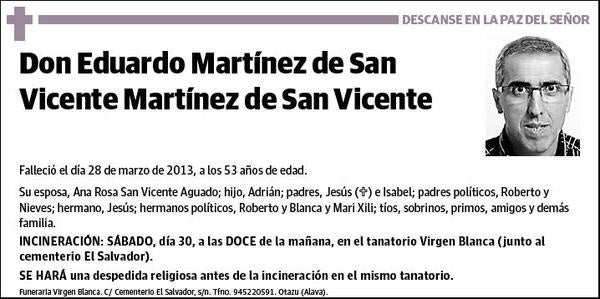 MARTINEZ DE SAN VICENTE,EDUARDO