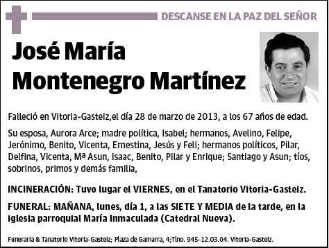 MONTENEGRO MARTINEZ,JOSE MARIA