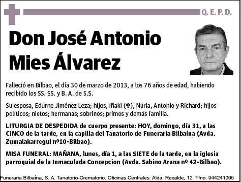 MIES ALVAREZ,JOSE ANTONIO