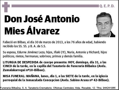 MIES ALVAREZ,JOSE ANTONIO