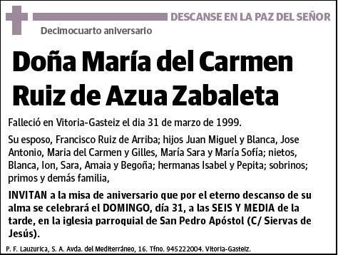 RUIZ DE AZUA ZABALETA,MARIA DEL CARMEN