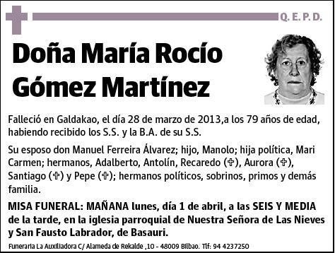 GOMEZ MARTINEZ,MARIA ROCIO