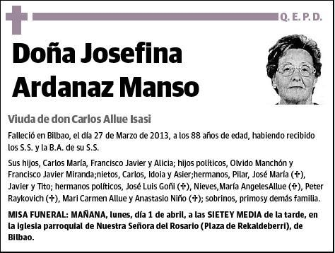 ARDANAZ MANSO,JOSEFINA